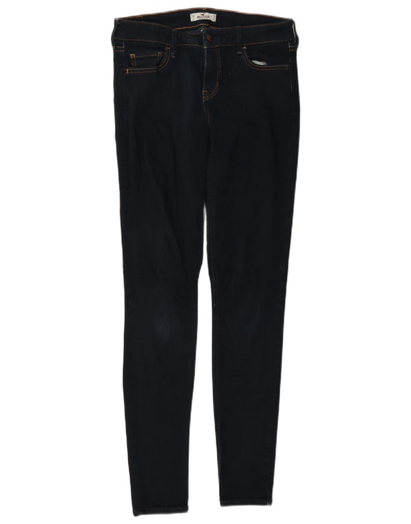 Damskie dżinsy rurki Hollister US 7 Medium W28 L31 Granatowe, bawełniane
