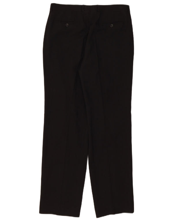 Męskie proste spodnie garniturowe Armani Collezioni IT 52 Large W34 L32 Black