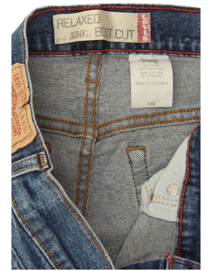 Damskie spodenki jeansowe LEVI'S 550 o swobodnym kroju US 14 XL W32, niebieska bawełna