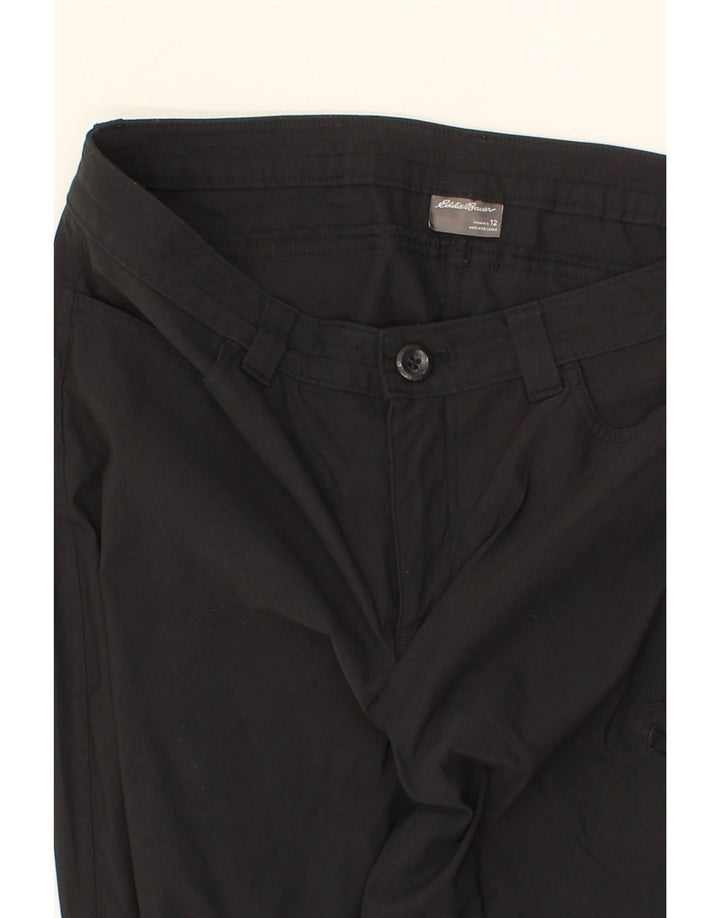 EDDIE BAUER Womens Straight Cargo Trousers US 12 Large W32 L31 Black Vintage Eddie Bauer and Second-Hand Eddie Bauer from Messina Hembry 