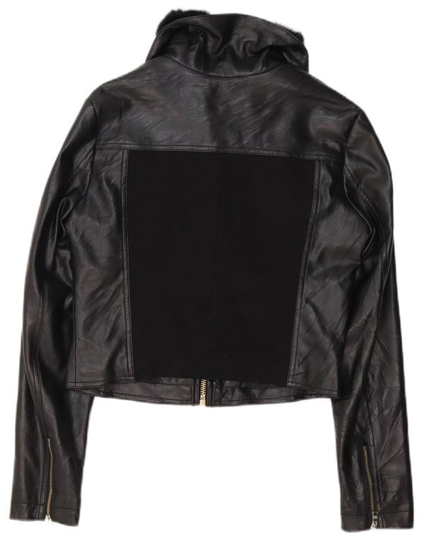 Damska kurtka ze sztucznej skóry Silvian Heach, UK 10, mała czarna