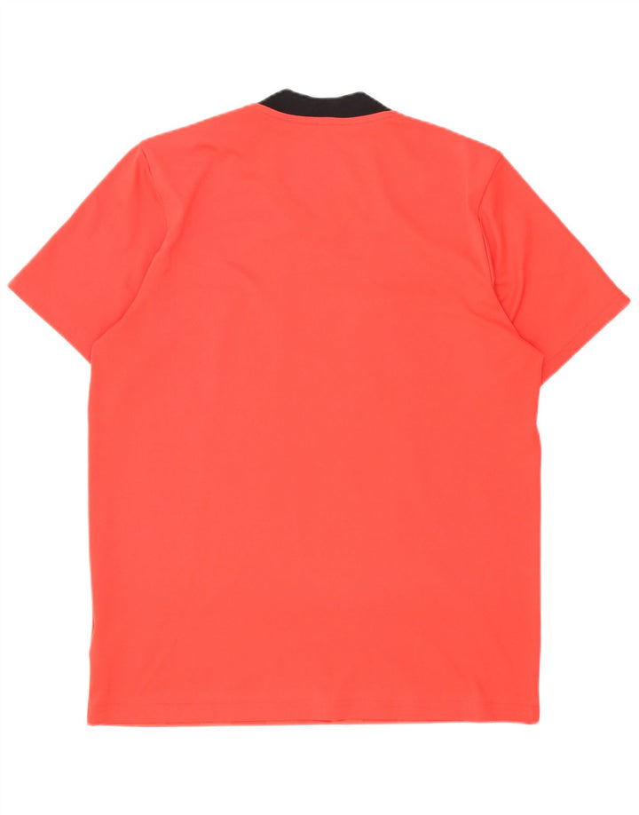 Adidas Męski T-shirt Top Duży Czerwony Poliester z blokami kolorów