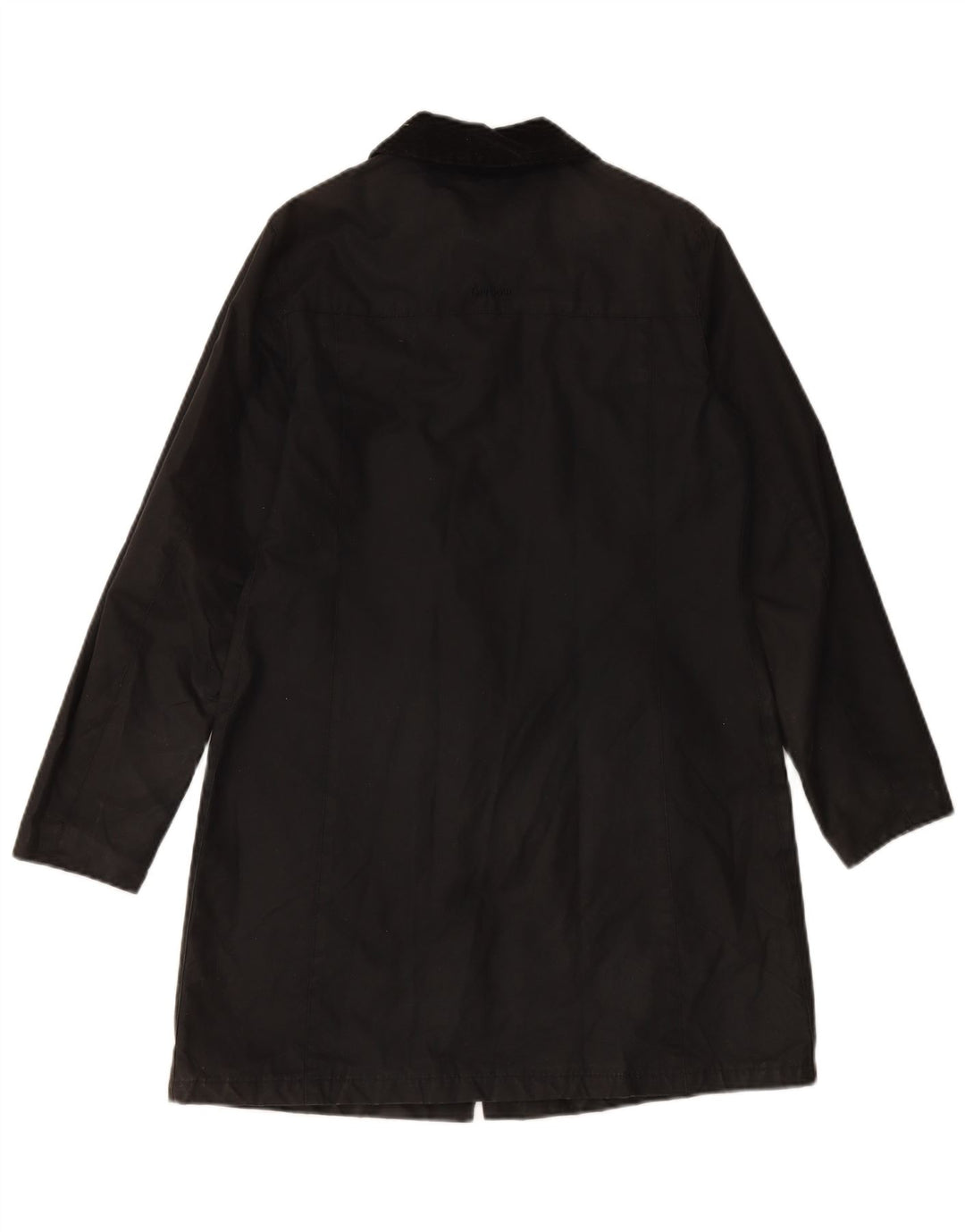 Damski płaszcz oversize z woskowanej bawełny BARBOUR UK 10, mały, czarny, bawełniany