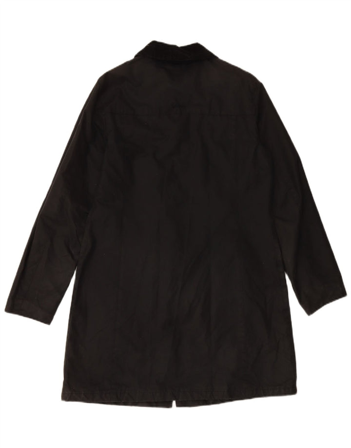 Damski płaszcz oversize z woskowanej bawełny BARBOUR UK 10, mały, czarny, bawełniany