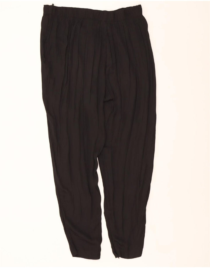 BENETTON Womens Slim Casual Trousers UK 12 Medium W32 L27 Black Polyester Vintage Benetton and Second-Hand Benetton from Messina Hembry 