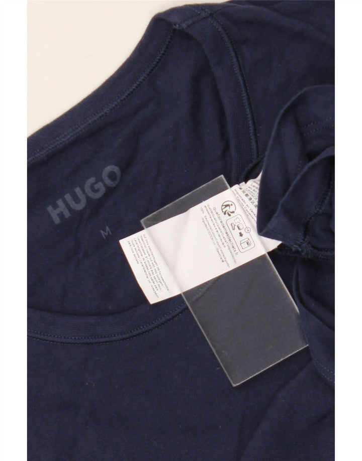 T-shirt męski Hugo Boss, średni, granatowy, bawełniany
