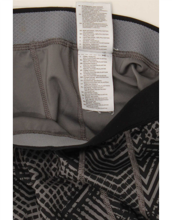 Damskie legginsy Adidas Capri UK 8 Mały szary geometryczny poliester