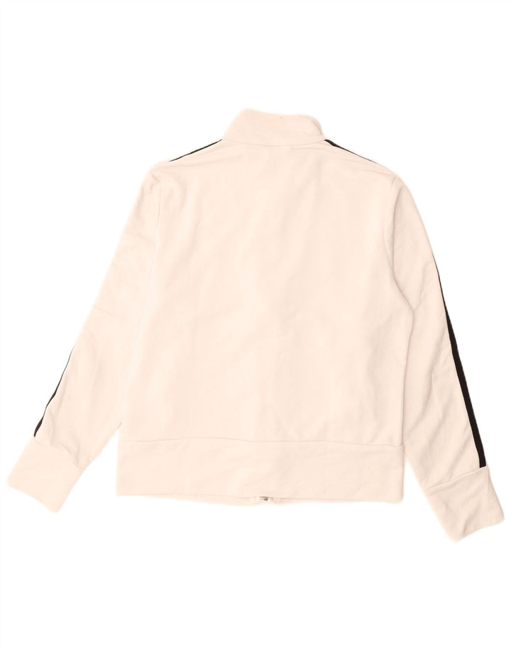 Damska kurtka dresowa ADIDAS UK 16, duża, biała, poliestrowa