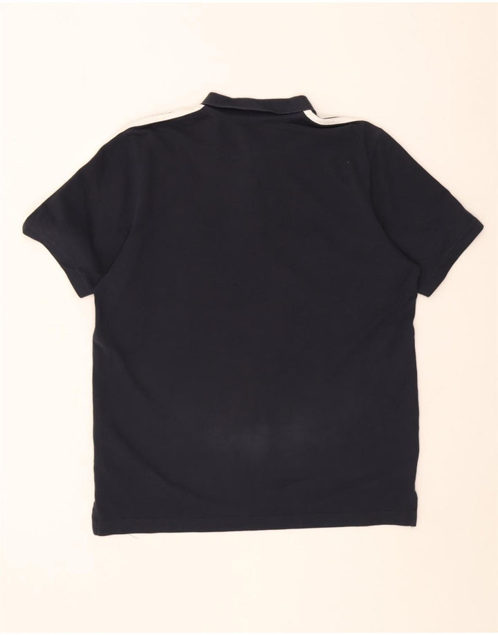 Męska koszulka polo Adidas, średnia, granatowa, bawełniana