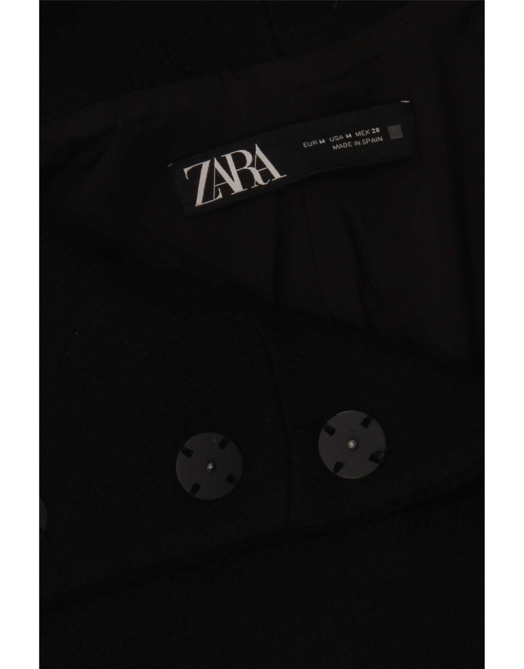 Damski płaszcz oversize Zara UK 14, średni czarny