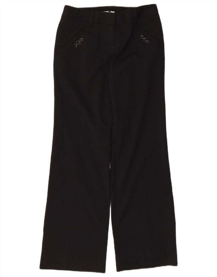 Damskie spodnie Chino Bootcut Jigsaw UK 8 Small W30 L31 Czarny poliester