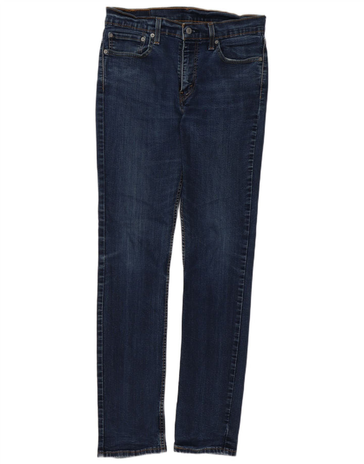 Męskie jeansy Levi's 511 Slim W32 L34 Granatowa bawełna