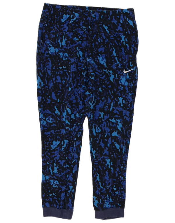 Nike Mens Tracksuit Trousers Joggers XL Blue Camouflage Cotton