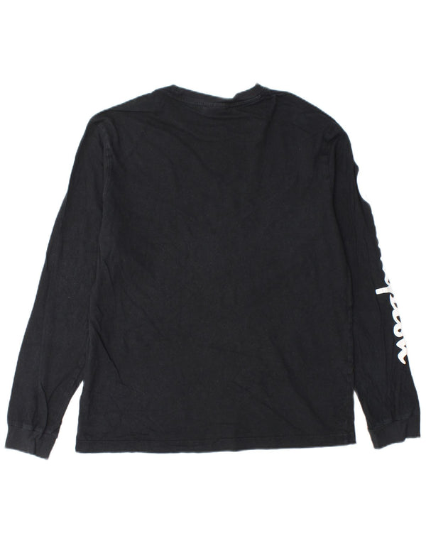 Męski top graficzny Champion z długim rękawem, średni czarny