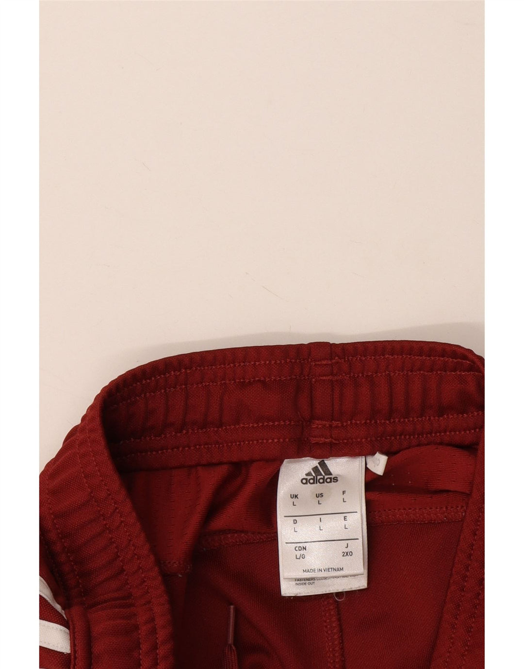 Męskie spodnie dresowe Adidas Climacool, duże, bordowe, z poliestru