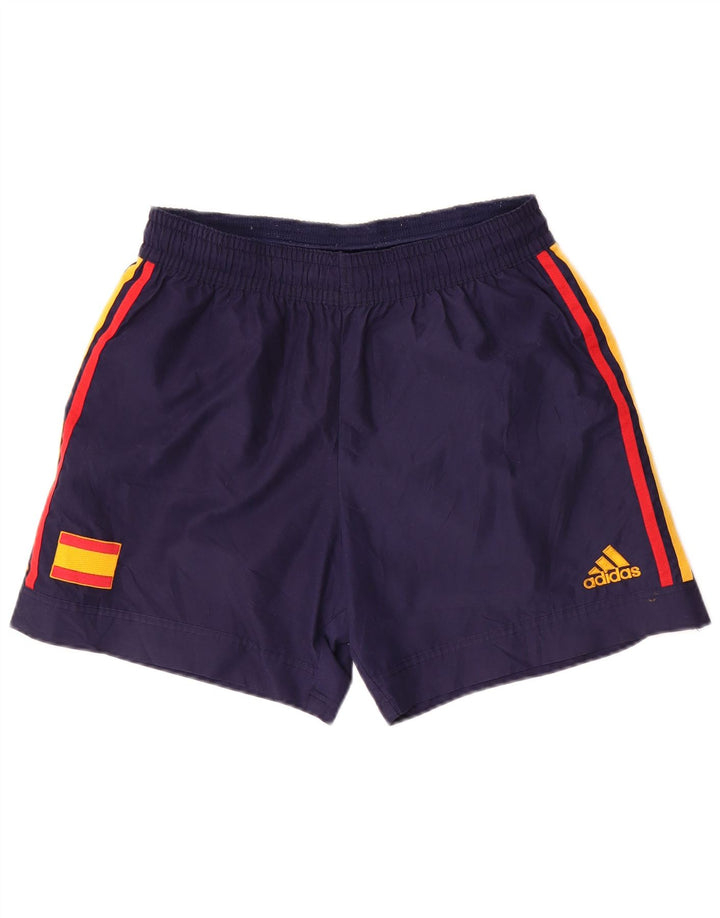 Męskie spodenki sportowe Adidas Climalite, średni granatowy poliester