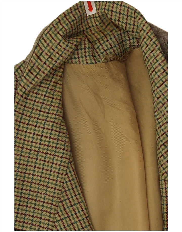 Męska marynarka Pierre Laffitte Longline UK 38 Średnia zielona pepitka