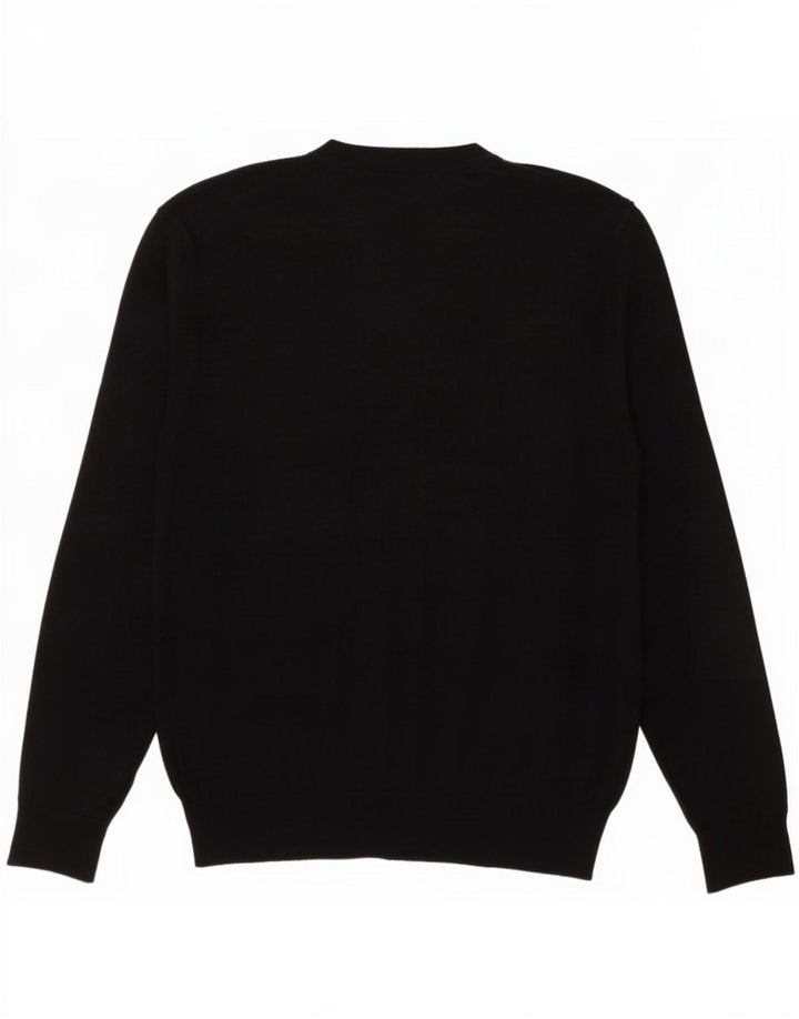 Męski sweter Paul Smith z okrągłym dekoltem, duży, czarny, bawełniany