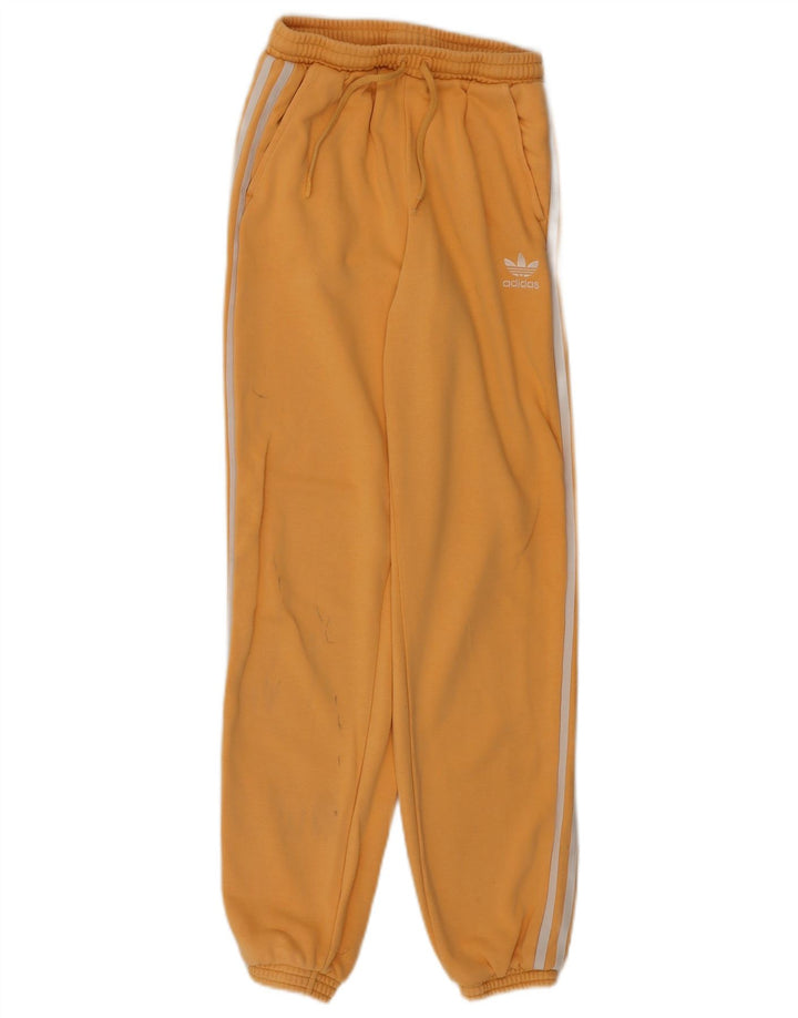 Damskie spodnie dresowe ADIDAS Joggers UK 6 XS Żółta bawełna