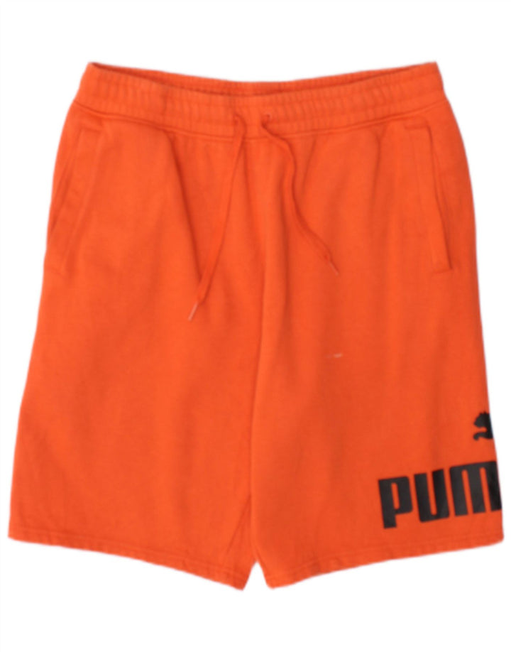 Męskie spodenki sportowe Puma z grafiką, średnia pomarańczowa bawełna