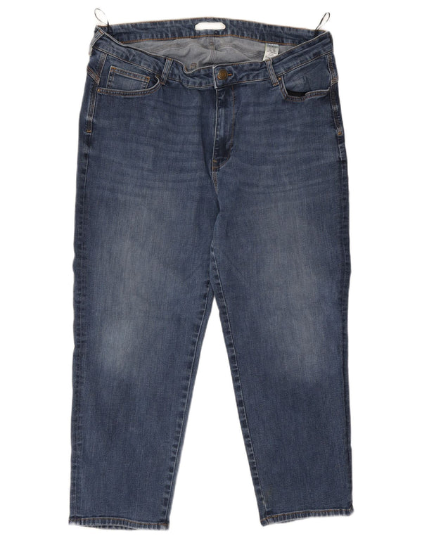 Marks & Spencer Damskie Krótkie Dżinsy UK 22 3XL W38 L25 Niebieskie