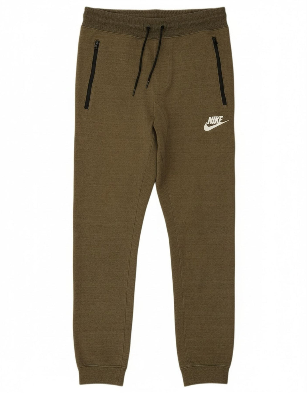 Męskie spodnie dresowe Nike, joggery, małe, bawełniane w kolorze khaki