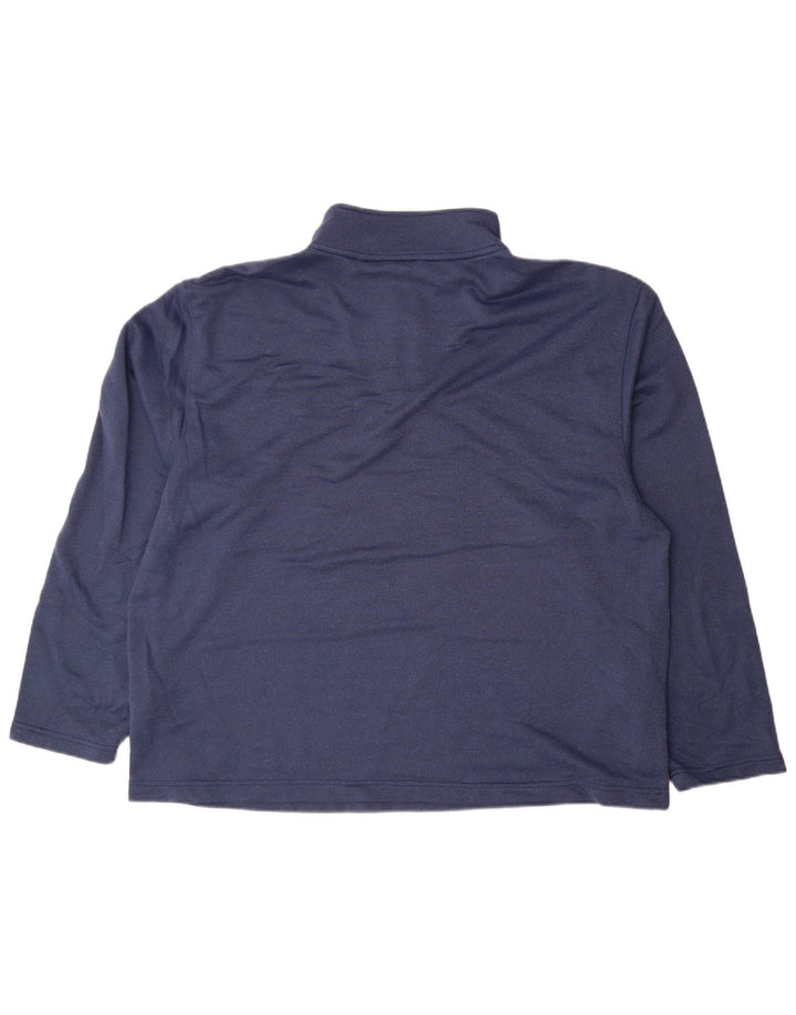 Izod Męski sweter z zamkiem błyskawicznym, 2XL, granatowy, poliester