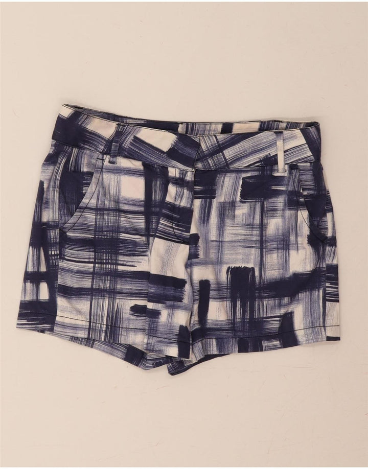 PAUL & SHARK Womens Abstract Pattern Shorts IT 42 Medium W30  Navy Blue Vintage Paul & Shark and Second-Hand Paul & Shark from Messina Hembry 