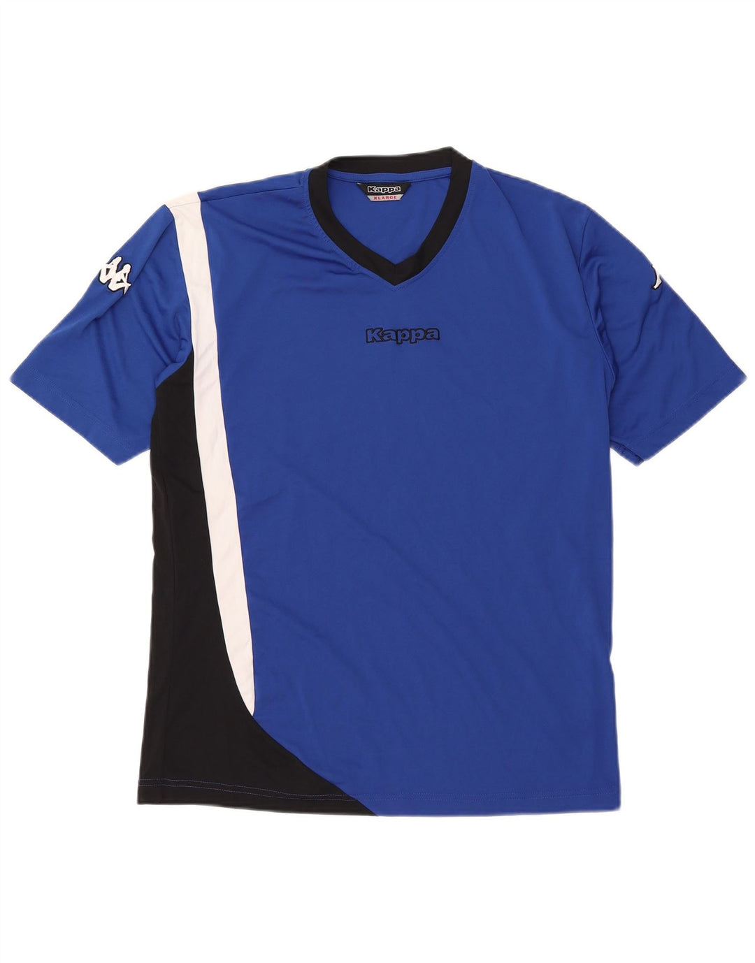 Damska koszulka z grafiką KAPPA Top UK 18 XL Niebieski poliester z blokami kolorów