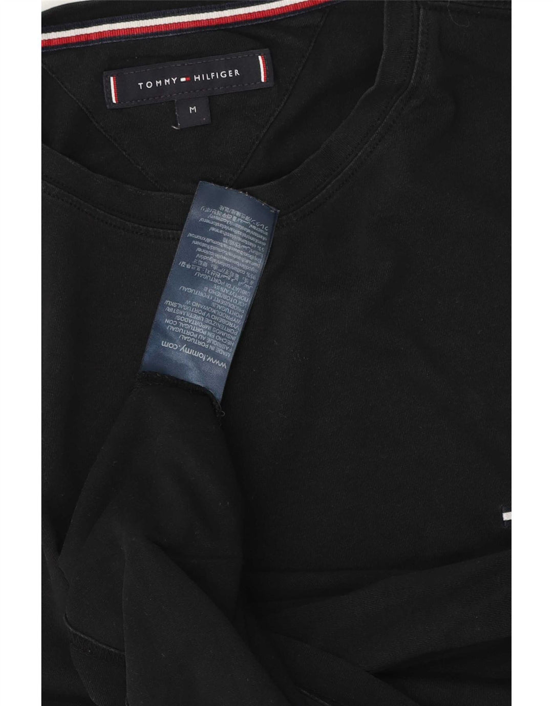 T-shirt męski Tommy Hilfiger Top, średni czarny, bawełniany