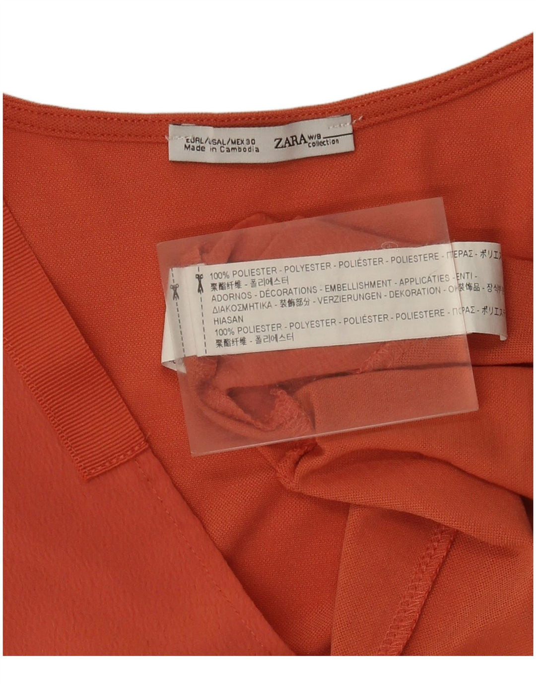 Damska bluzka oversize Zara UK 16, duży, pomarańczowy poliester