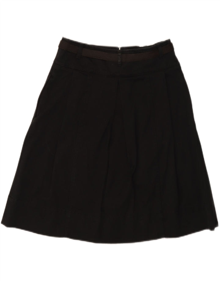 HENRY COTTONS Womens A-Line Skirt IT 42 Medium W28  Black Cotton