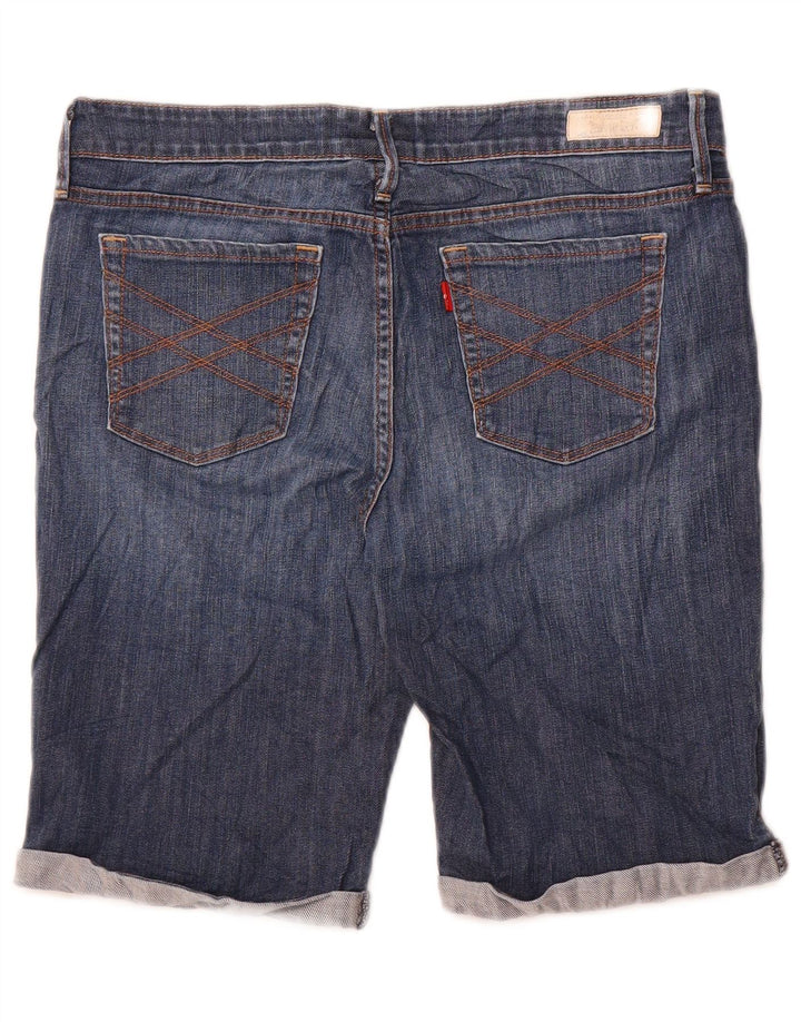 Damskie spodenki jeansowe Levi's 545 Bermudy US 10, duże, W34, niebieska bawełna