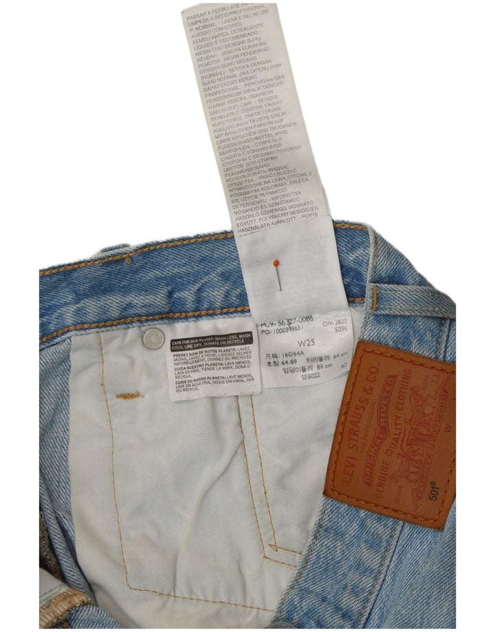 Damskie spodnie jeansowe LEVI'S 501 w trudnej sytuacji W25 XS, niebieska bawełna
