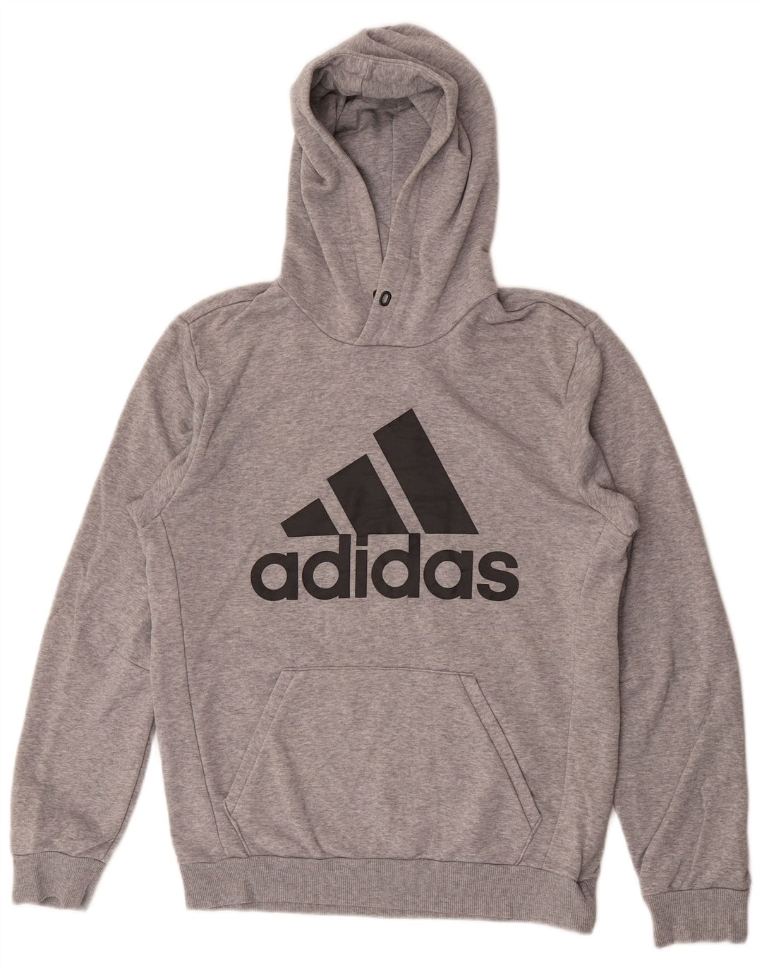 Męska bluza z kapturem Adidas Graphic, mała, szara, bawełniana