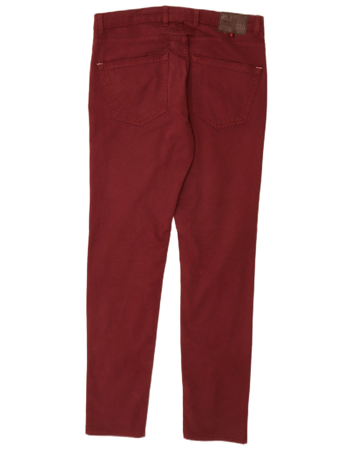 Męskie spodnie typu slim casual ZARA EU 38 Small W30 L32 Burgundowa bawełna