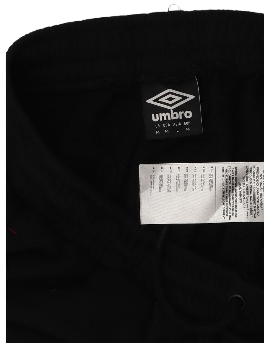 Męskie spodnie dresowe Umbro Joggersy Średnia czarna bawełna w kwiaty
