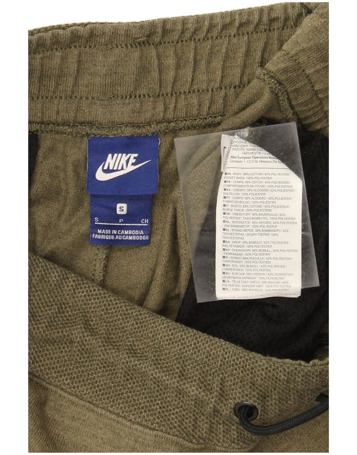 Męskie spodnie dresowe Nike, joggery, małe, bawełniane w kolorze khaki