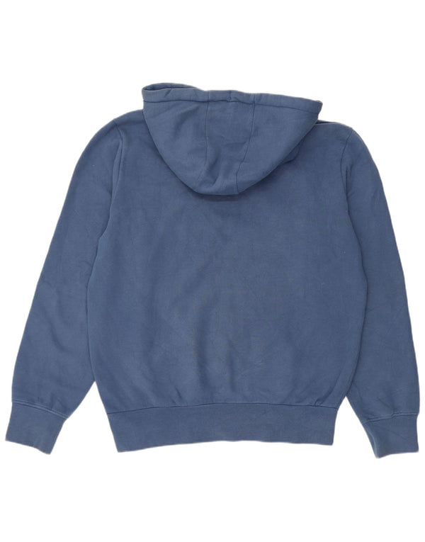 Męski sweter z kapturem Woolrich Graphic o regularnym kroju XL, niebieski, bawełniany