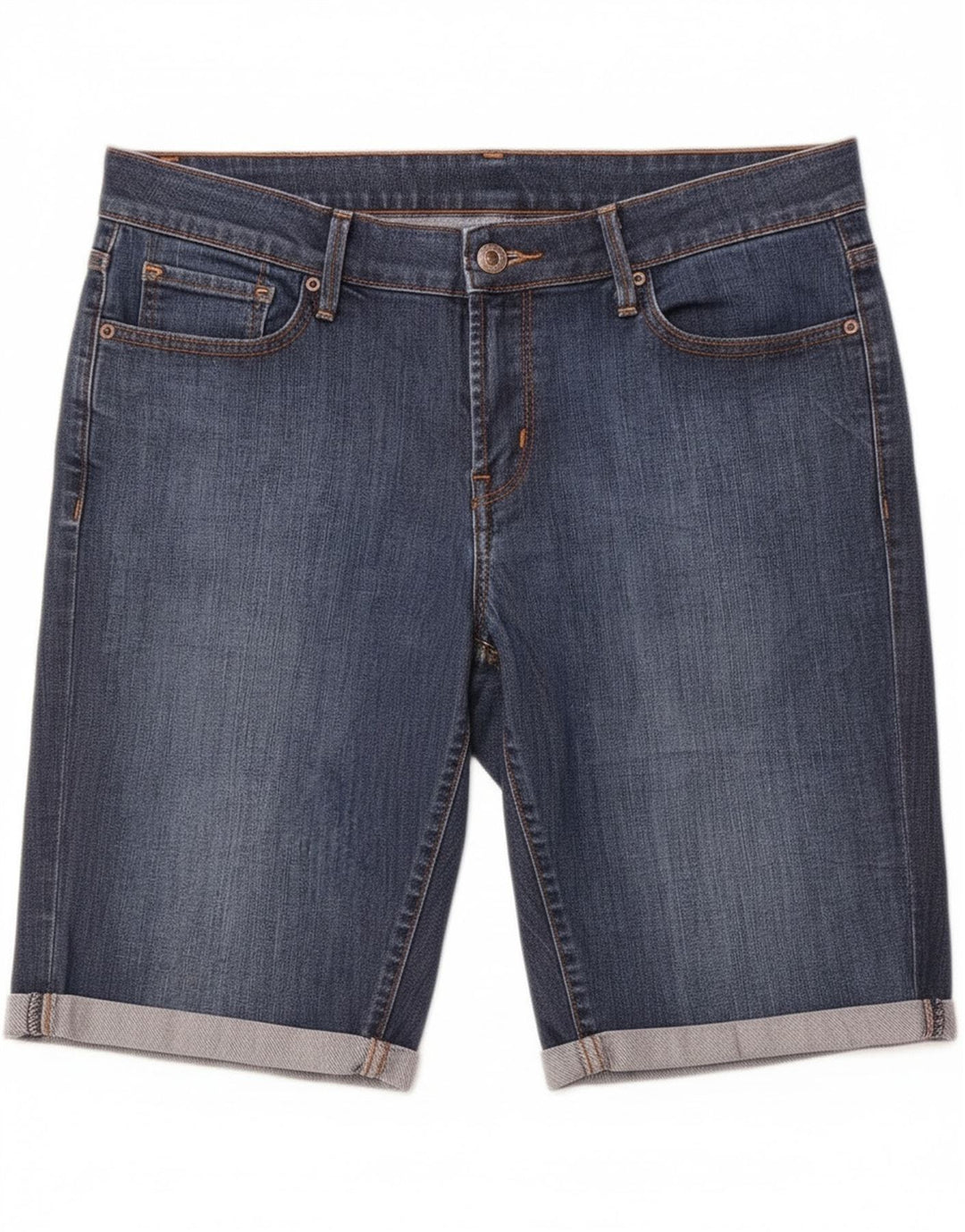 Damskie spodenki jeansowe Levi's 545 Bermudy US 10, duże, W34, niebieska bawełna