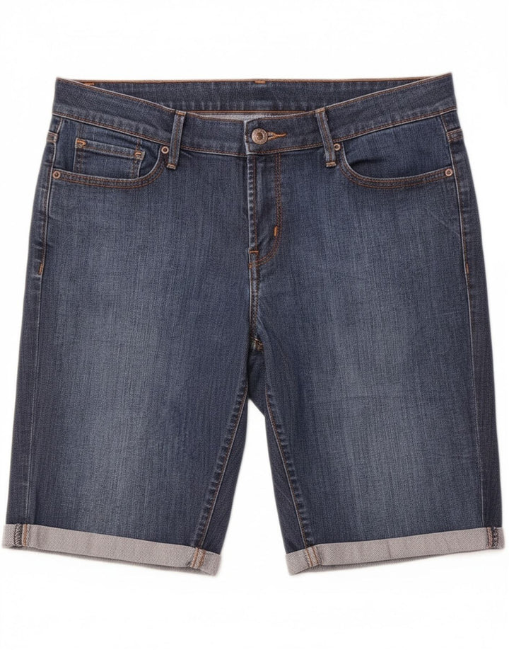 Damskie spodenki jeansowe Levi's 545 Bermudy US 10, duże, W34, niebieska bawełna
