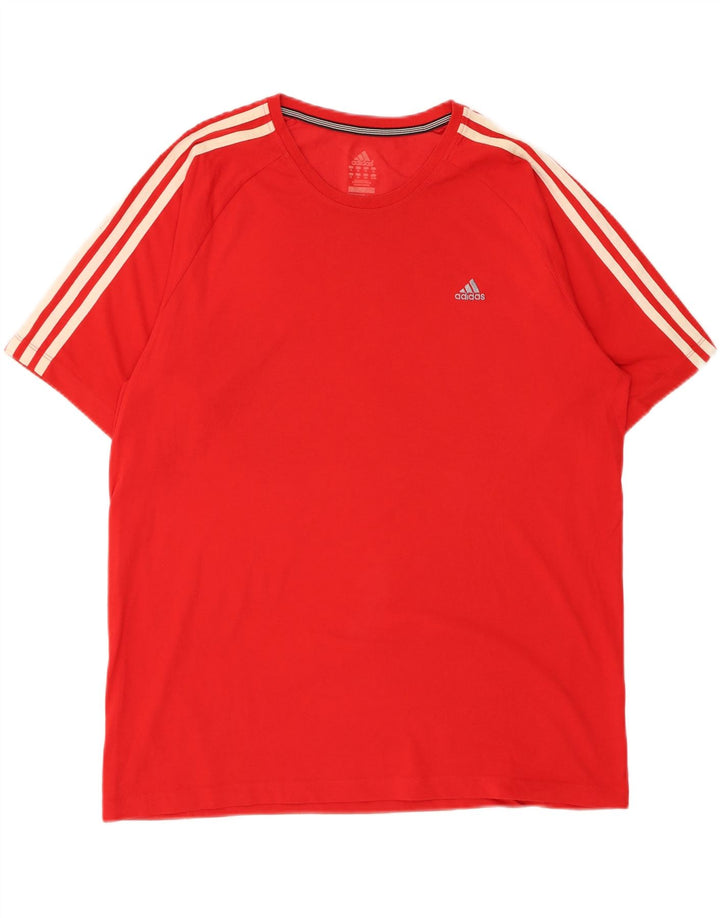 ADIDAS Mens Climalite T-Shirt Top XL Red Vintage Adidas and Second-Hand Adidas from Messina Hembry 