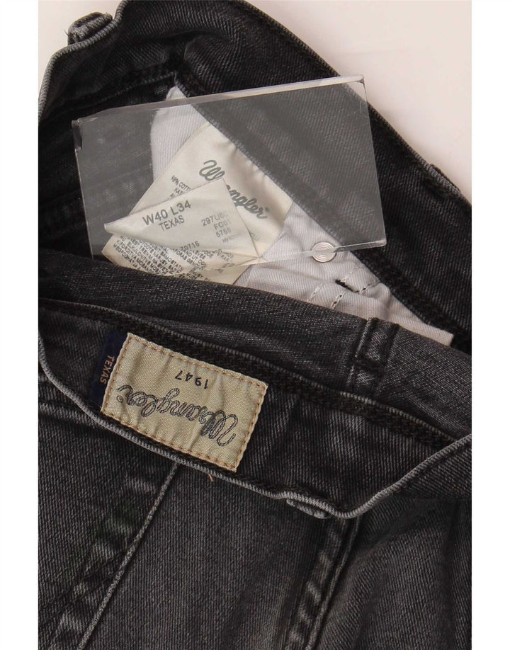Męskie jeansy Wrangler Texas Straight W40 L34 Szara bawełna