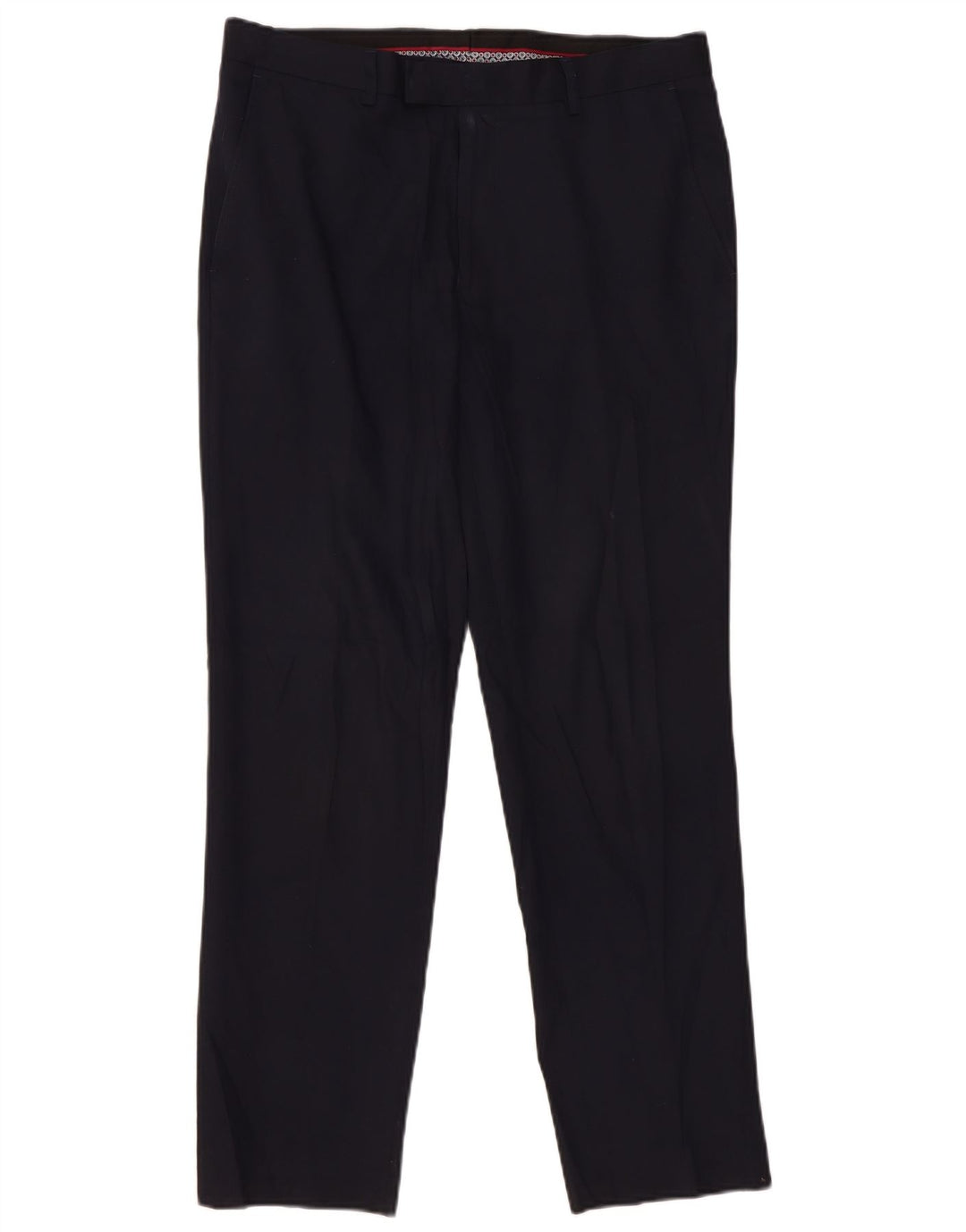 Marks & Spencer Męskie spodnie garniturowe slim fit W36 L31 Granatowo-wełniane