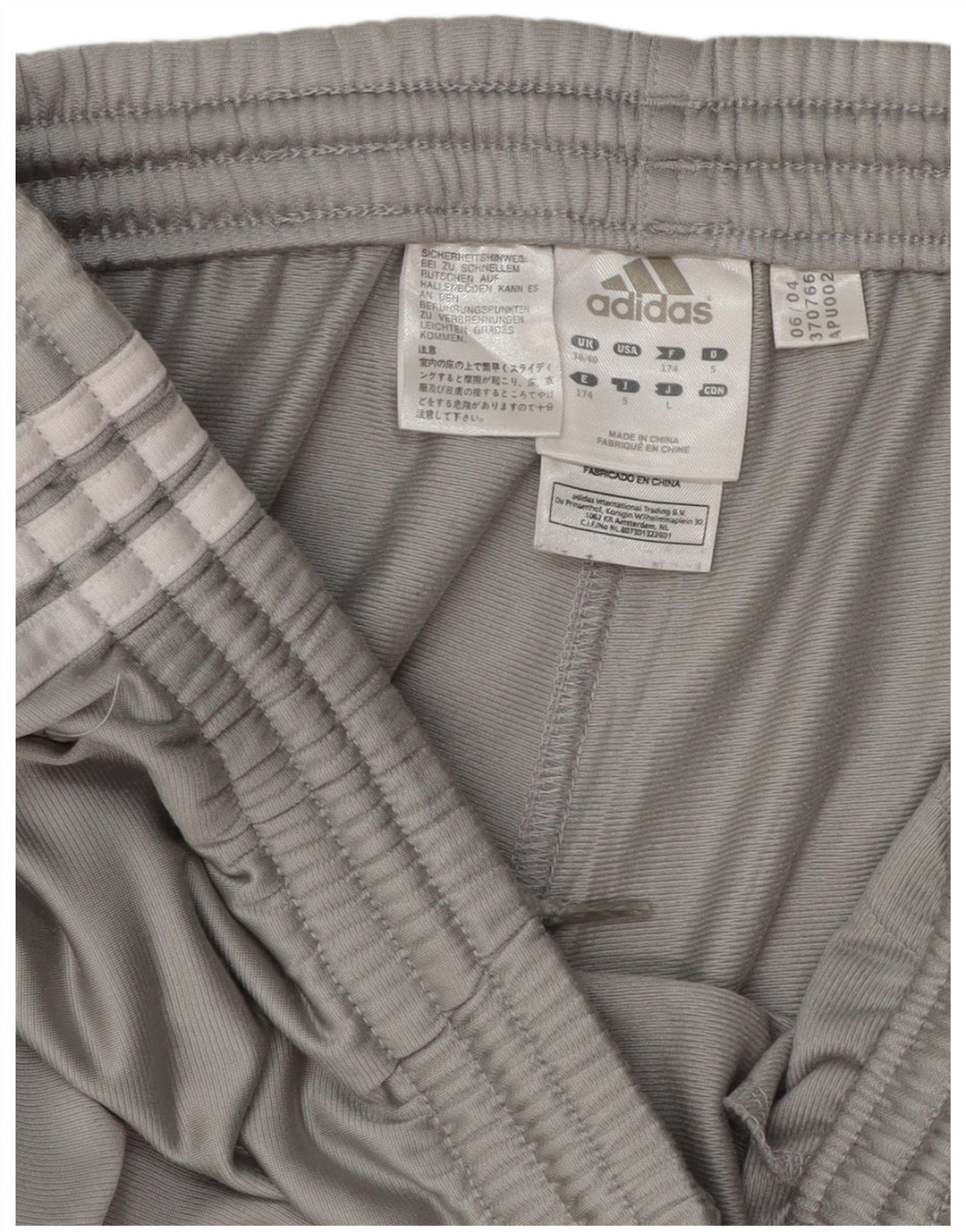 ADIDAS Mens Tracksuit Trousers UK 38/40 Medium Grey Polyester