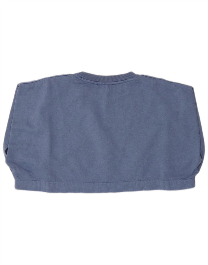 Damski sweter oversize typu Crop ZARA UK 10 Small Blue