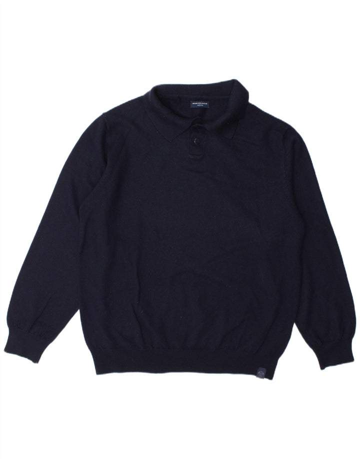 Męski sweter polo North Sails XL, granatowy, wełniany