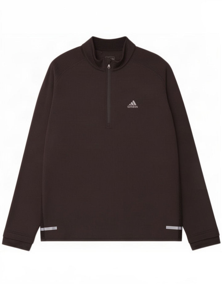 Adidas Męski dres Climaheat Zip Neck Pullover Top XL Czarny poliester
