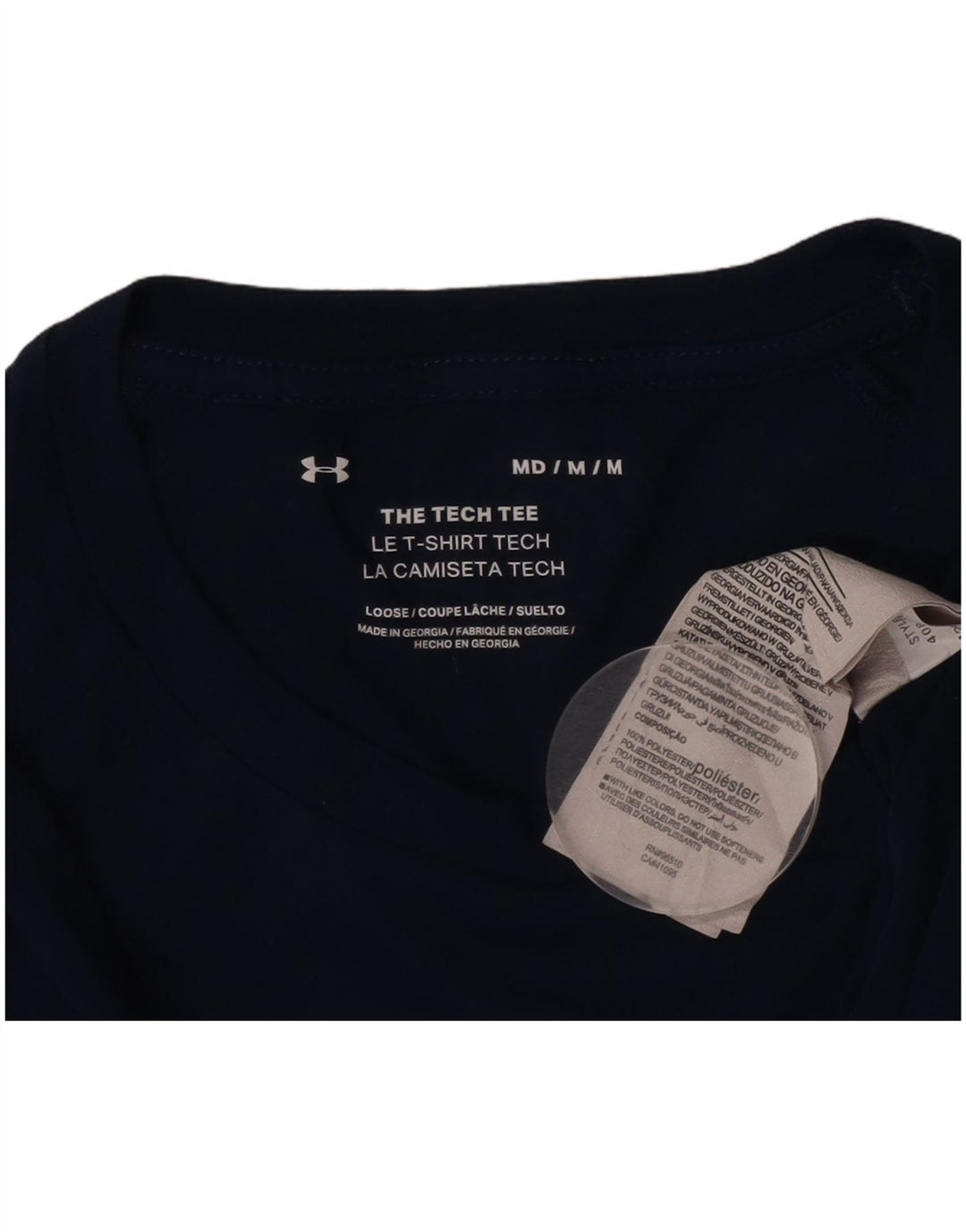 T-shirt męski Under Armour, średni, granatowy, poliester