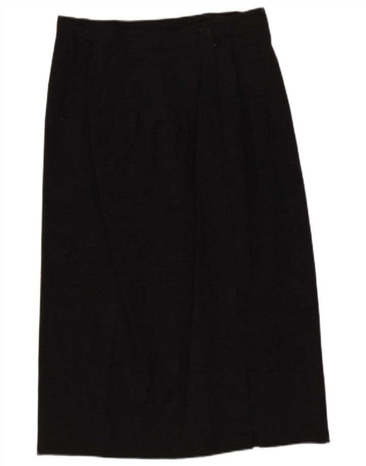 CALVIN KLEIN Damska prosta spódnica US 8 Medium W26 Szara wełna